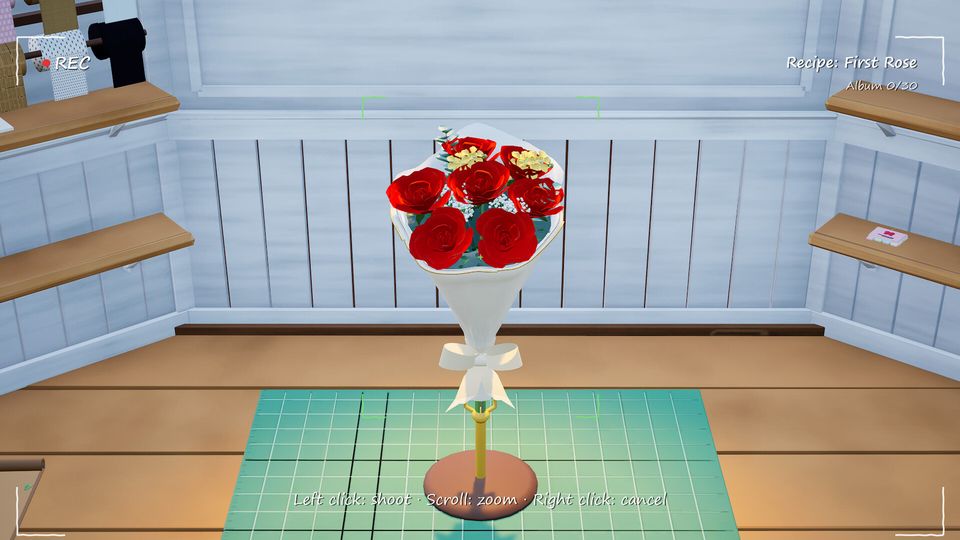Photo mode on a bouquet of red roses